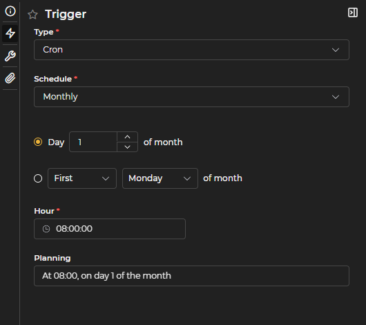 Monthly Configuration