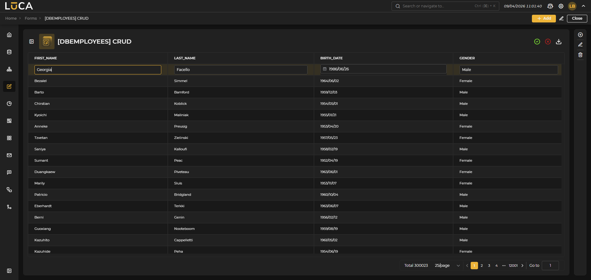 Editing with Context Menu.