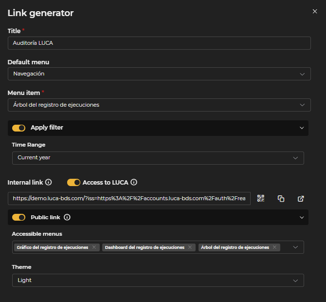 Application Link Generation