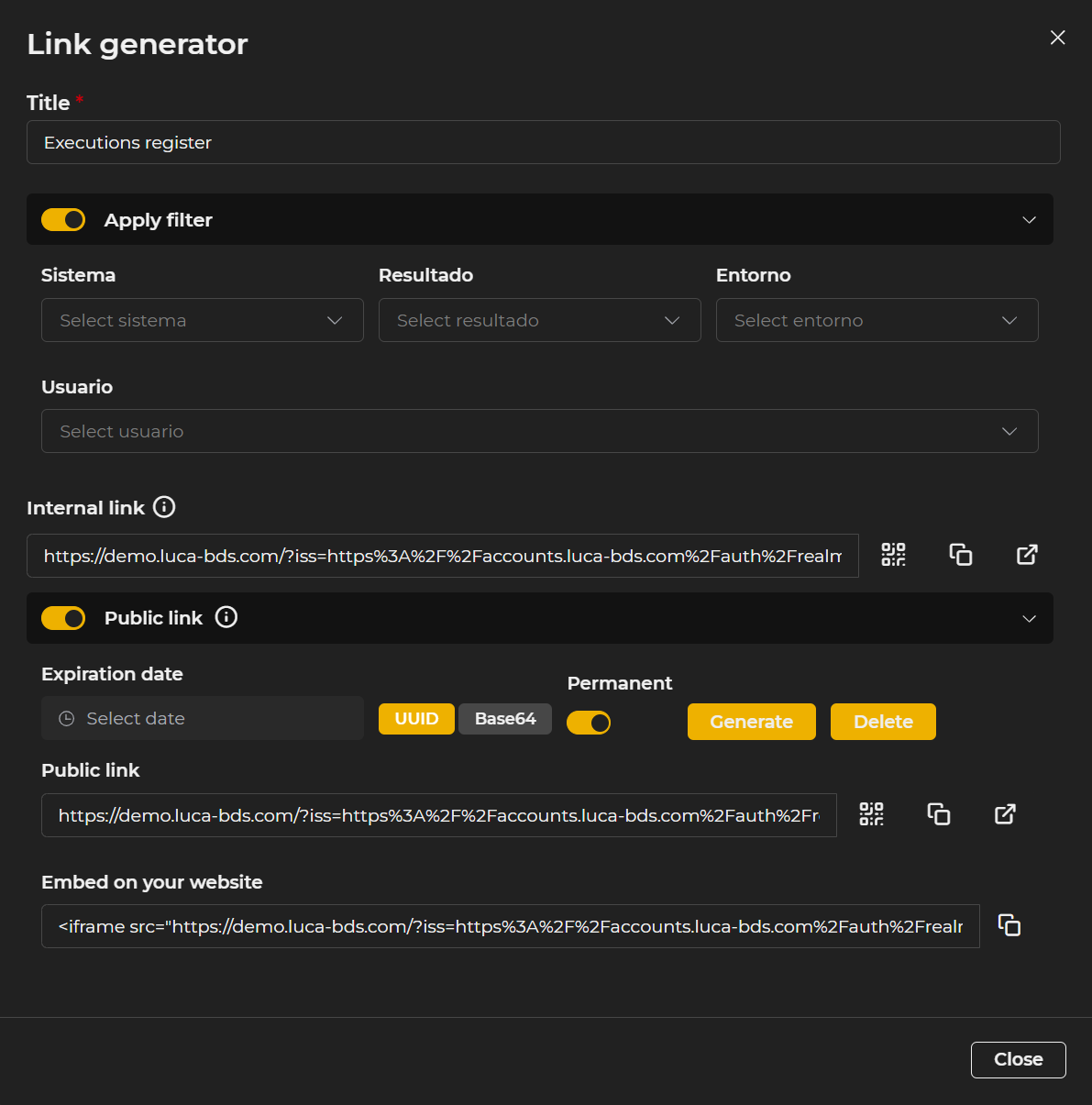 Link Generation