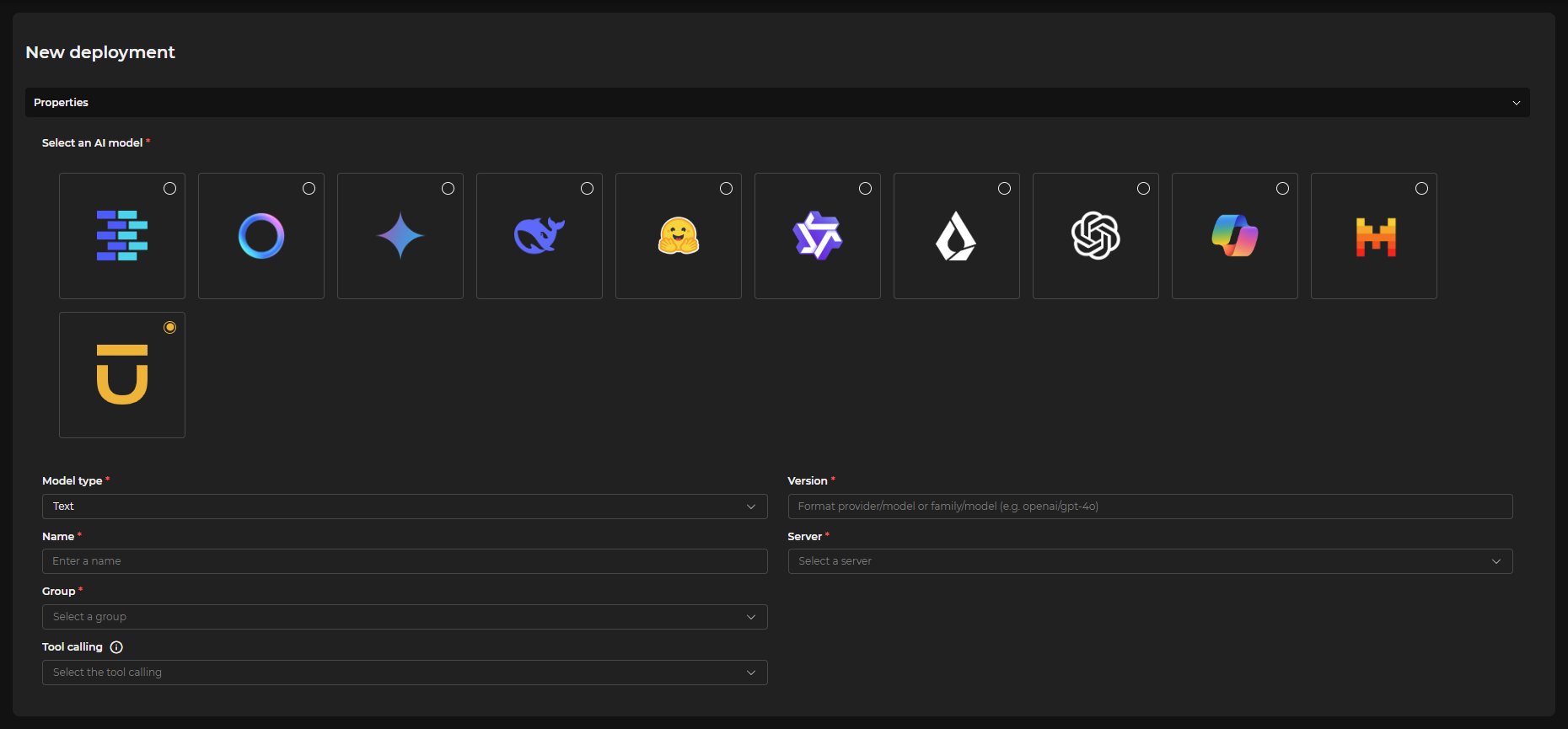 Deployment Properties