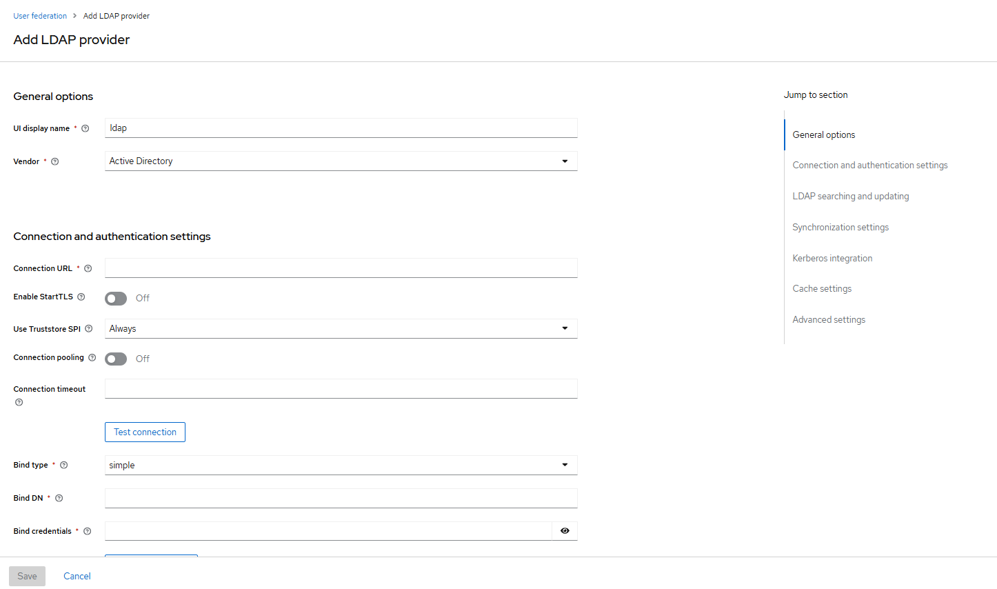 LDAP Integration Form