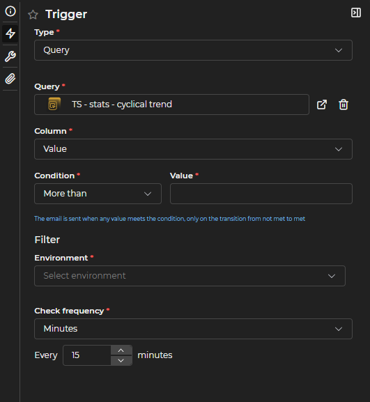 Query-type trigger
