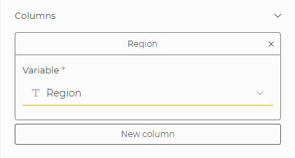 Column configuration