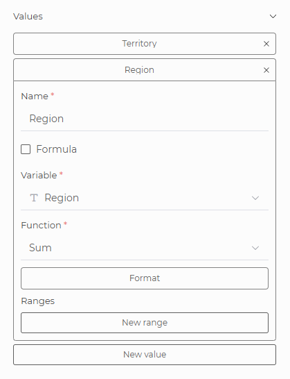 Values configuration
