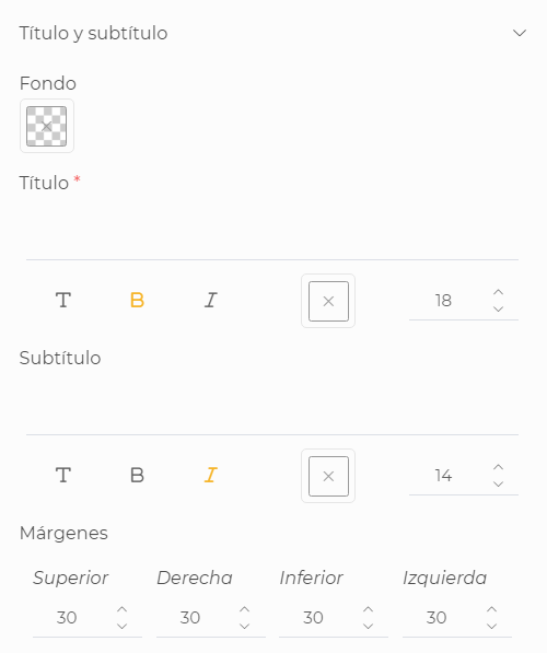 Título y subtítulo