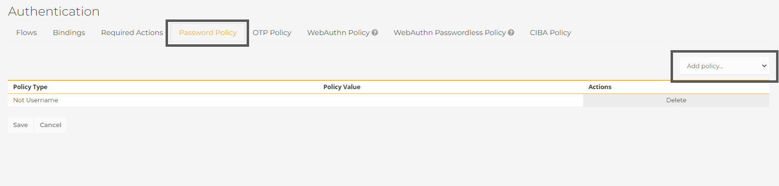 password policy base